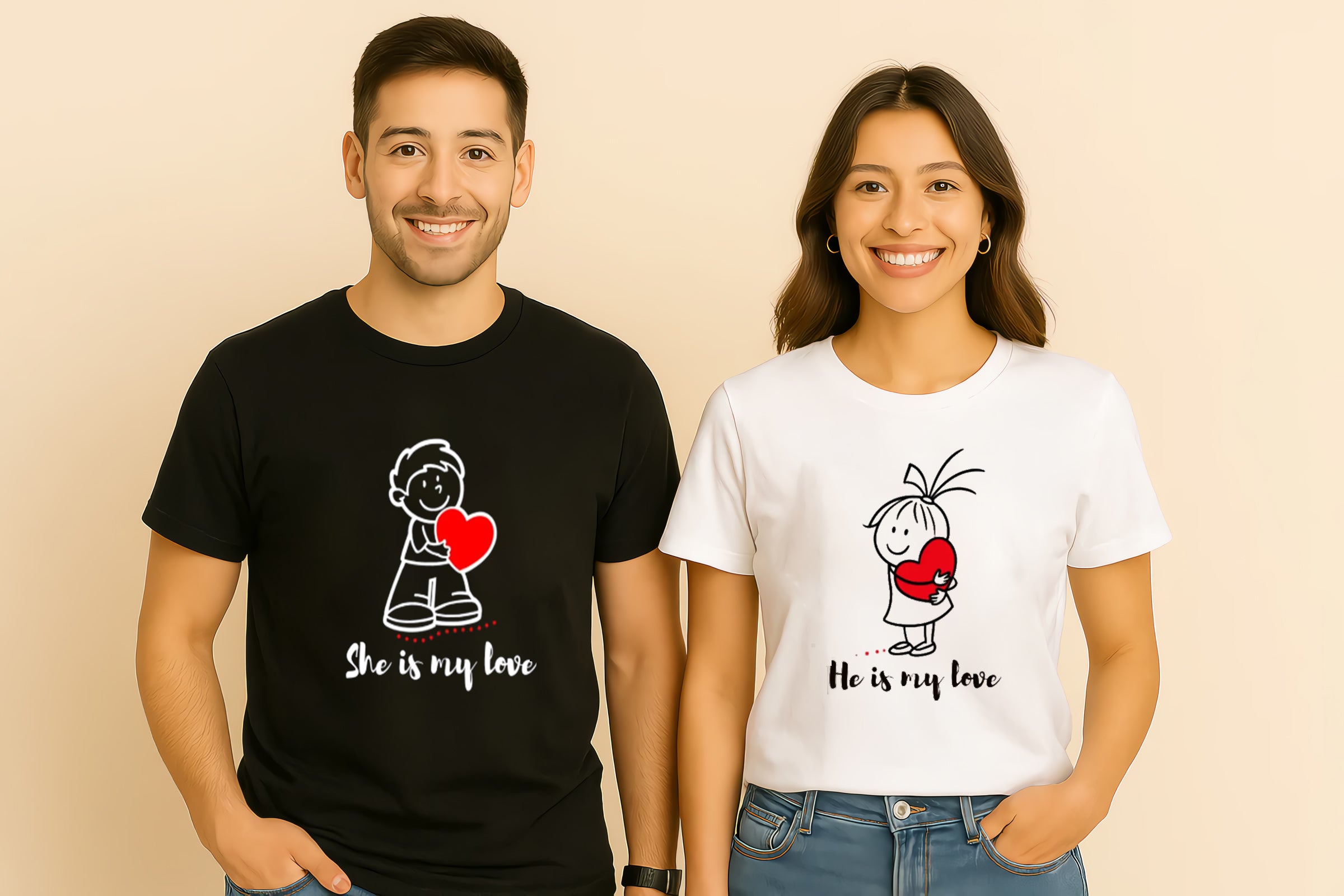 Matching Valentine's Couple T-Shirt