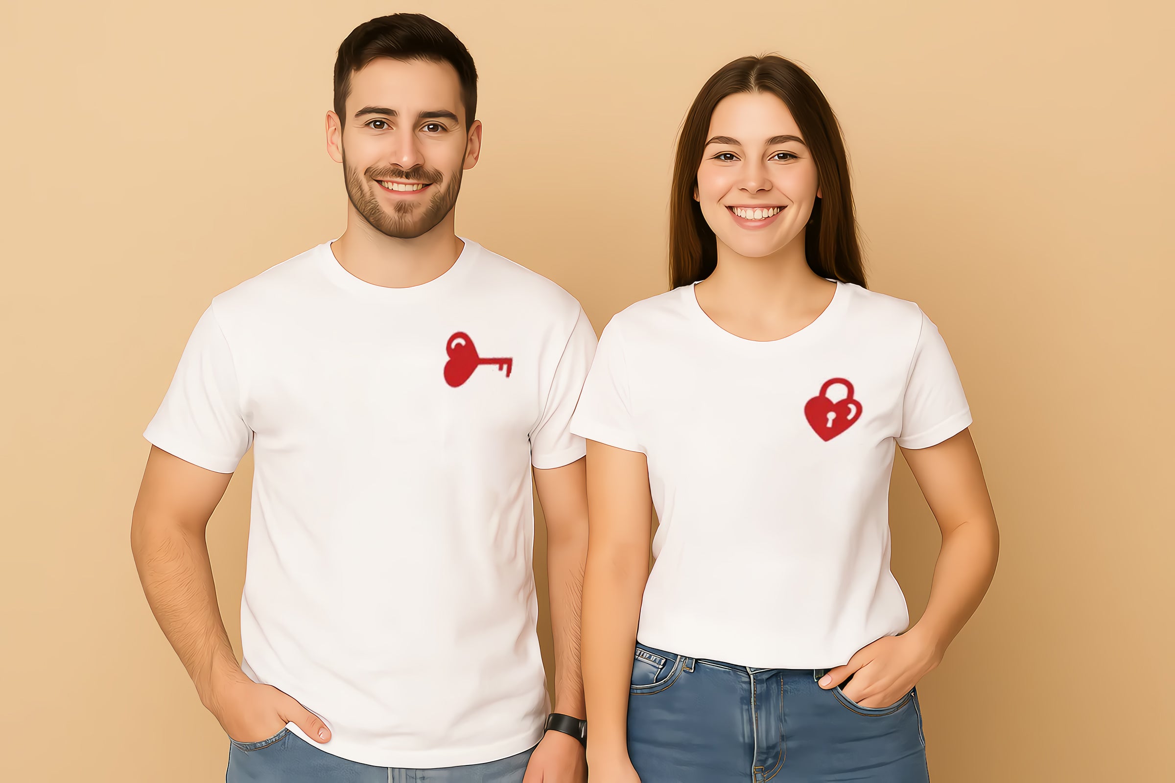 Matching Valentine’s Day Couple Lock & Key