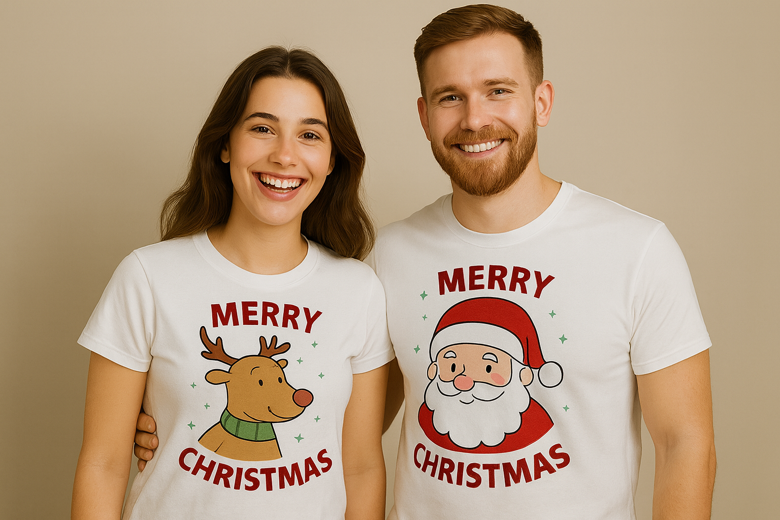 Merry Christmas couple t-shirt