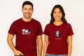 Mr Lazy Miss Crazy Panda Couple T Shirt