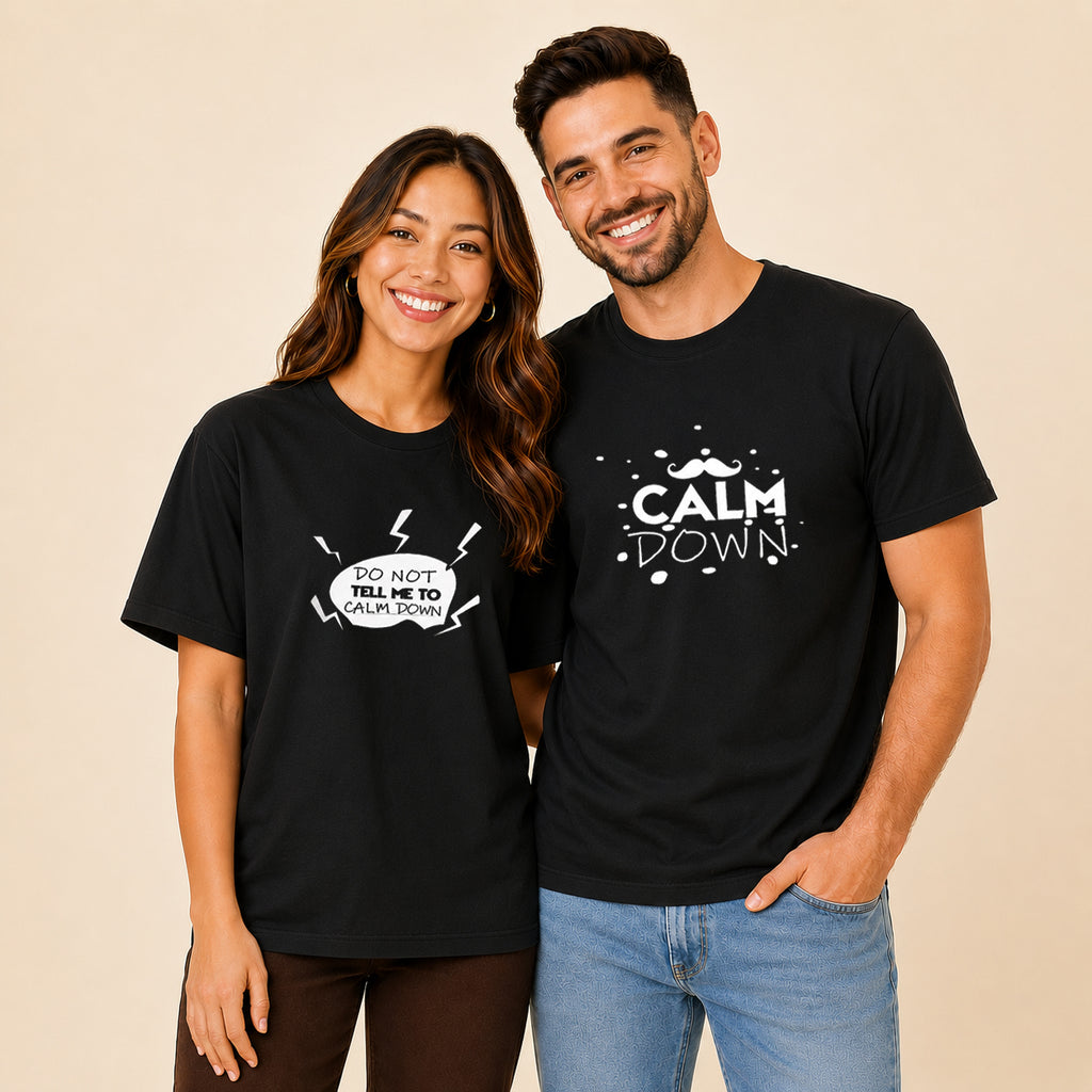 Mr Calm Down Mrs Do Not Tell Me To Calm Down Couple T Shirt