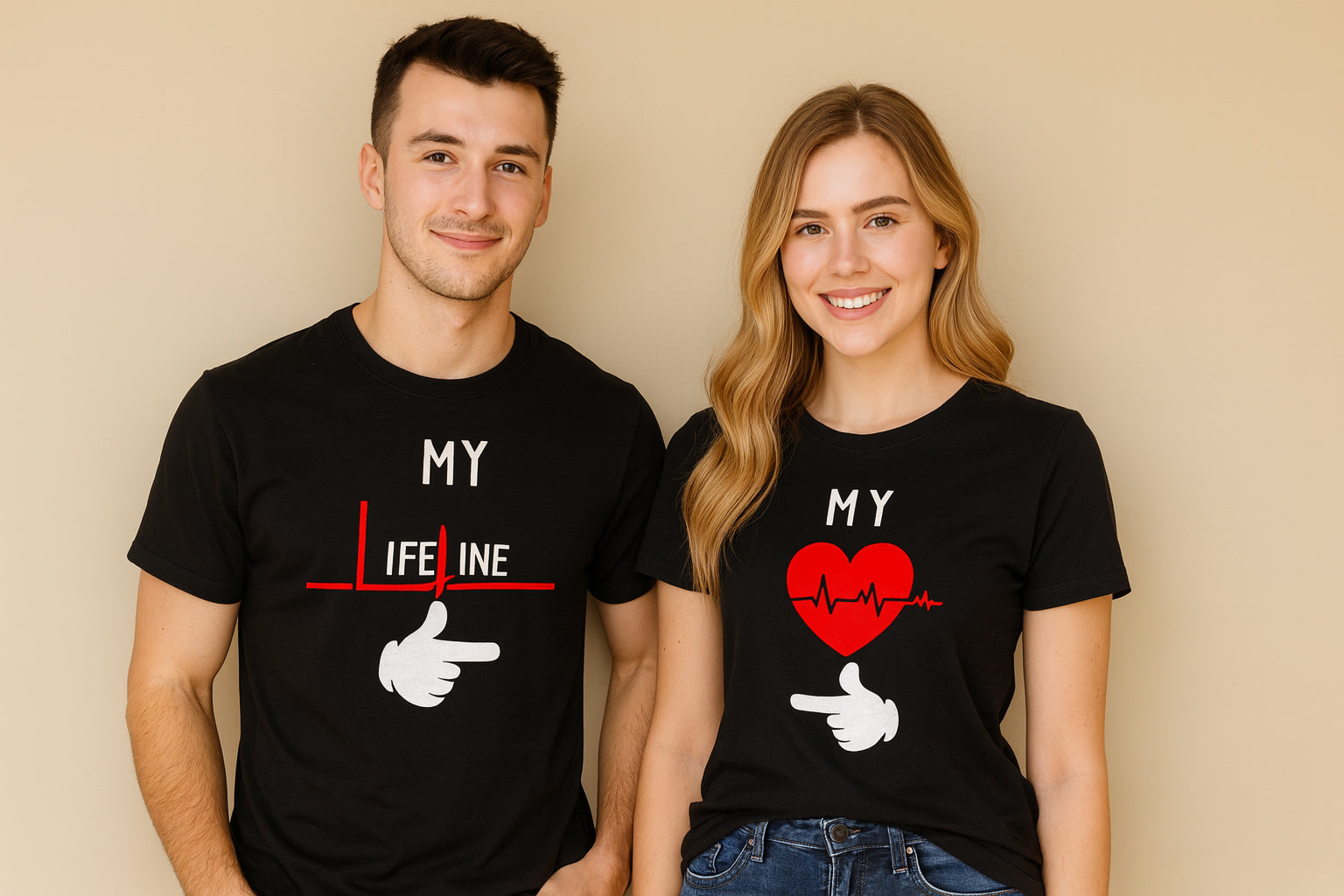 My Life Line My Love Couple T Shirt