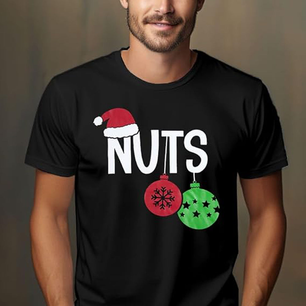 Nuts Chest Couple Christmas T-Shirt