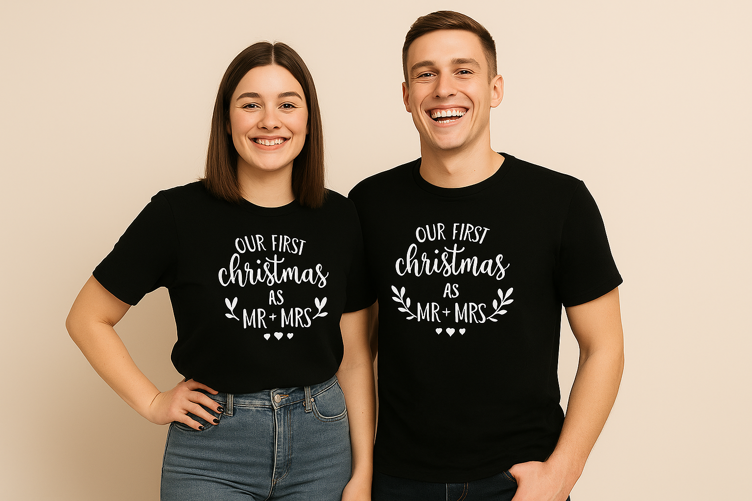 Our First Christmas As Mr And Mrs Couple T Shirt