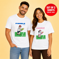 P World Pickleball Couple Matching T-Shirts