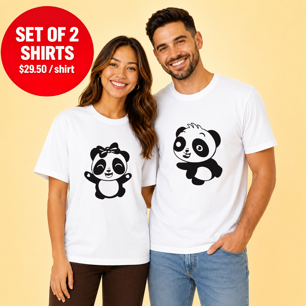 Panda's Cute Couple T Shirt