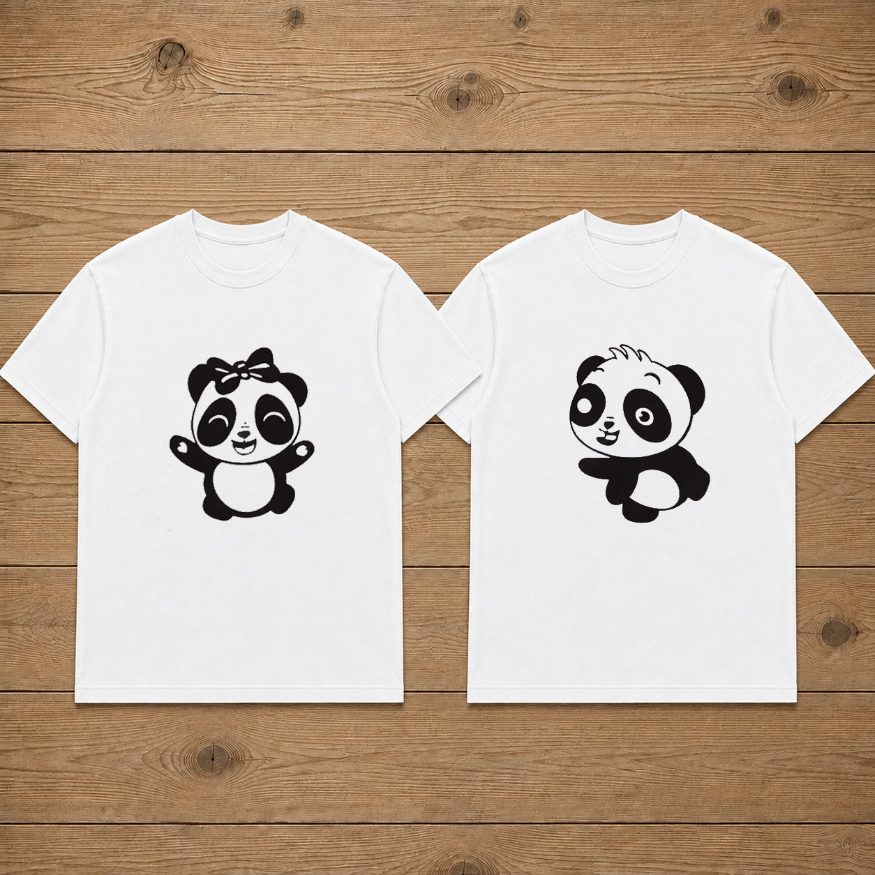 Panda's Cute Couple T Shirt