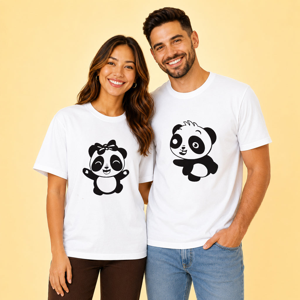Panda's Cute Couple T Shirt