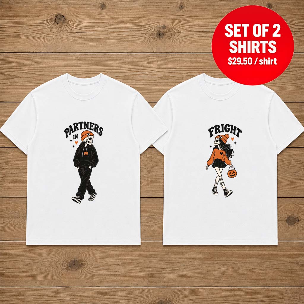 Partners In Fright Matching Couple T-Shirt