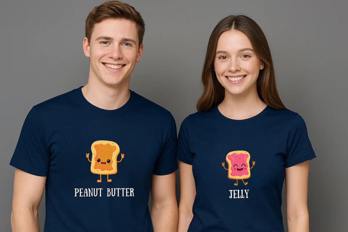 Peanut Butter Jelly Valentine Couple T-Shirt