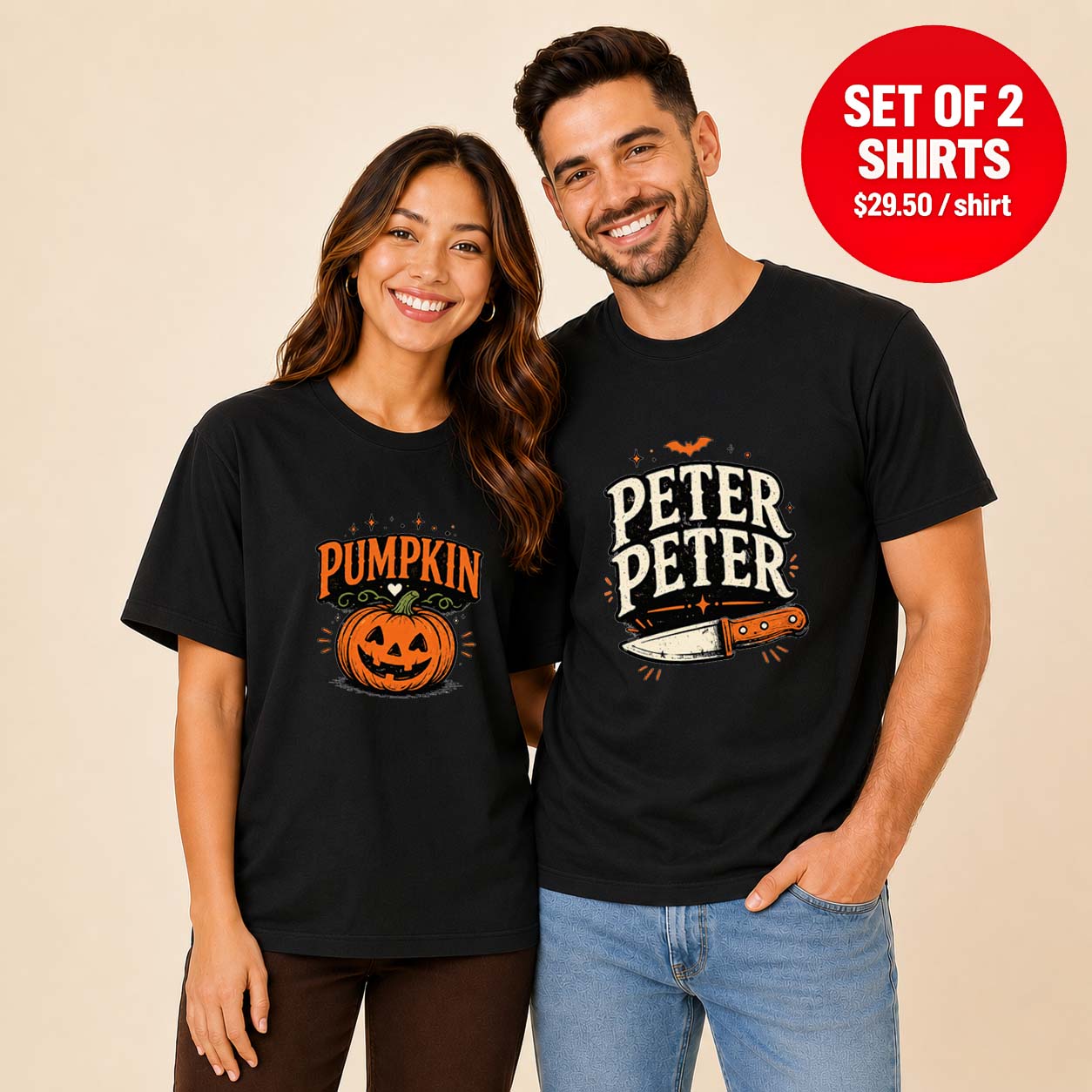 Peter Peter Pumpkin Matching Couple T-Shirt