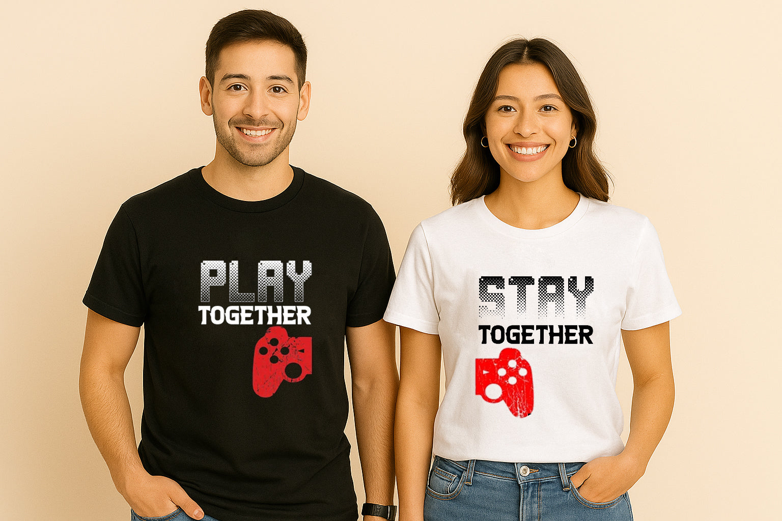 Play Stay Together Couple T-Shirt