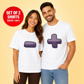 Plus Minus Matching Couple T Shirt
