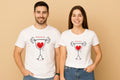 Powered by Love Valentine's Couple T-Shirt