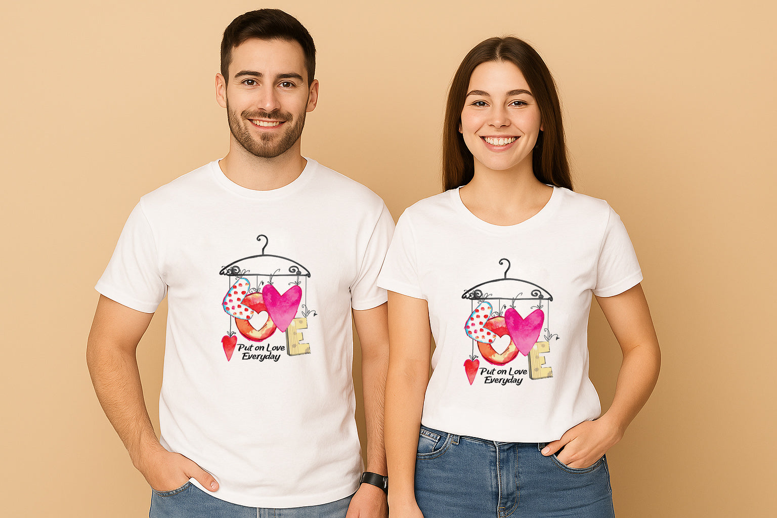 Put On Love Everyday Couple T-Shirt
