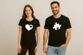 Puzzle & Heart Matching Couple T-Shirt