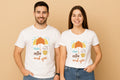 Rain Coffee And You Couple T-Shirt