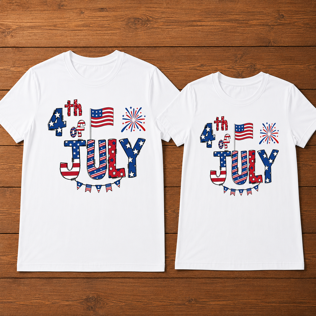 Red White Star 4th of July T-Shirt