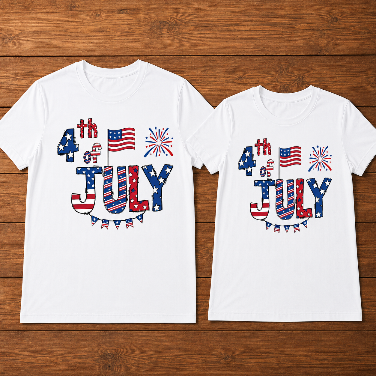 Red White Star 4th of July T-Shirt