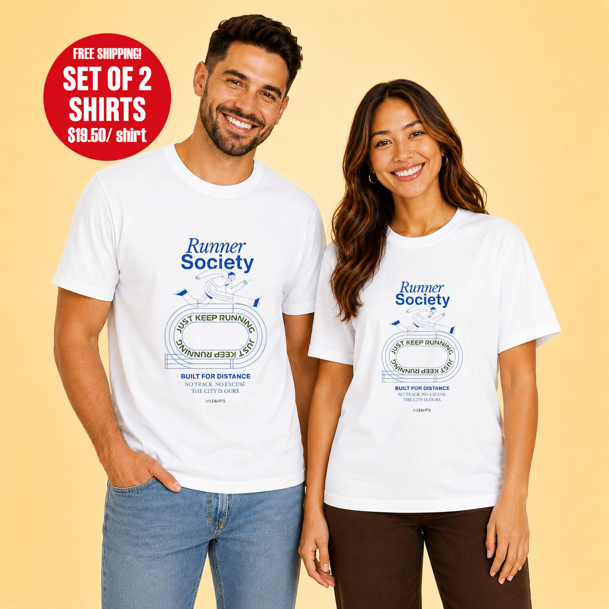 Runner Society Just Keep Running T-shirt