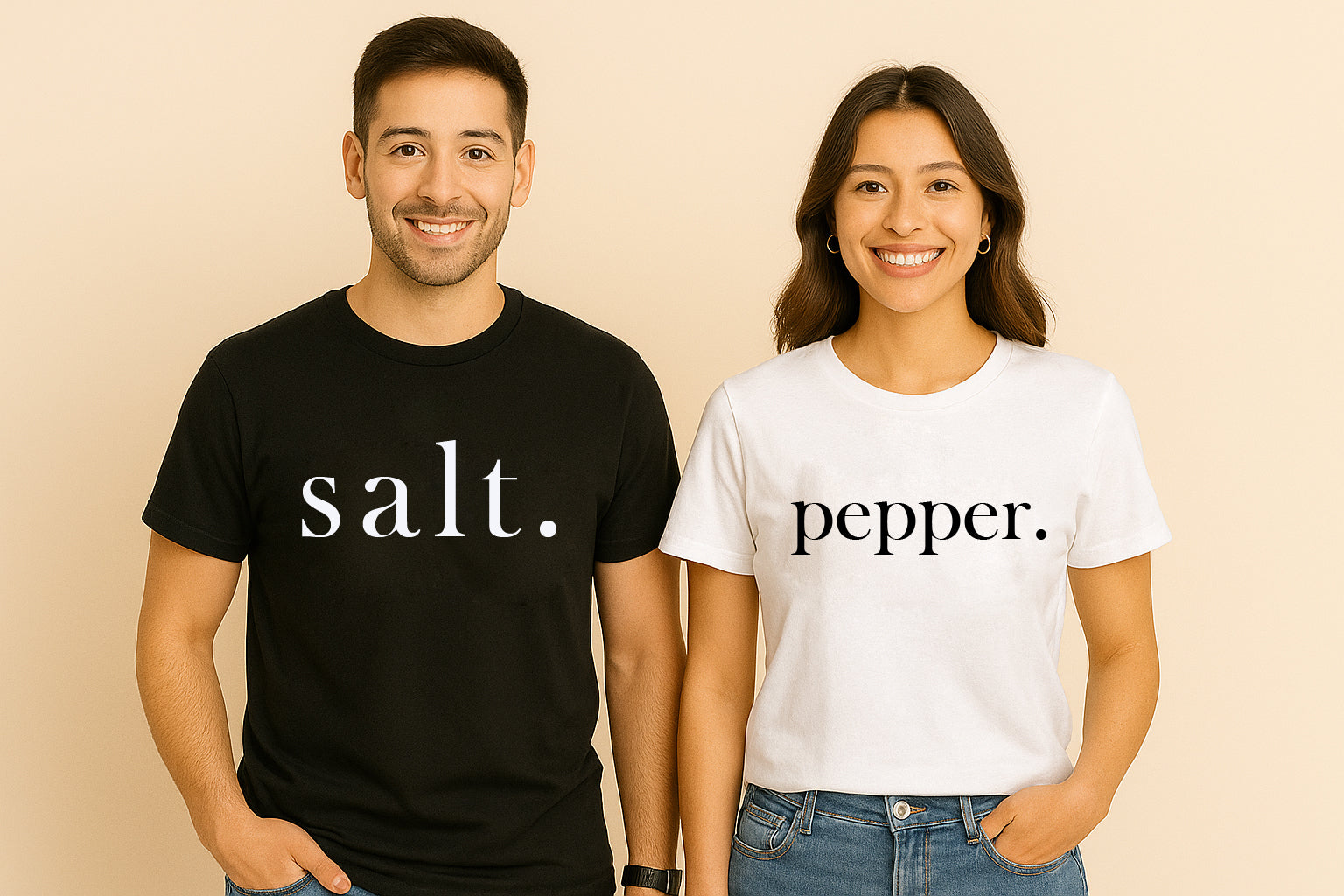 Salt Pepper Couple T Shirt