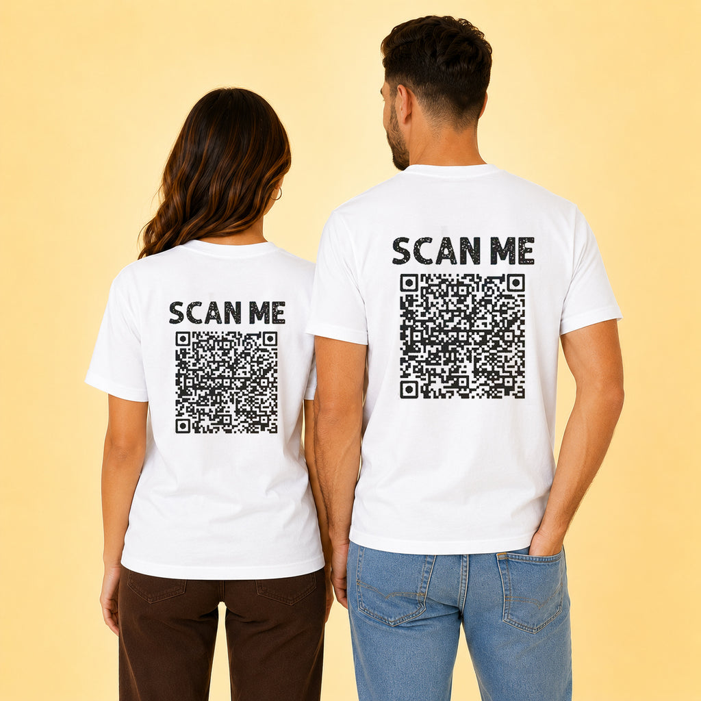 Scan Me Couple T Shirt Back