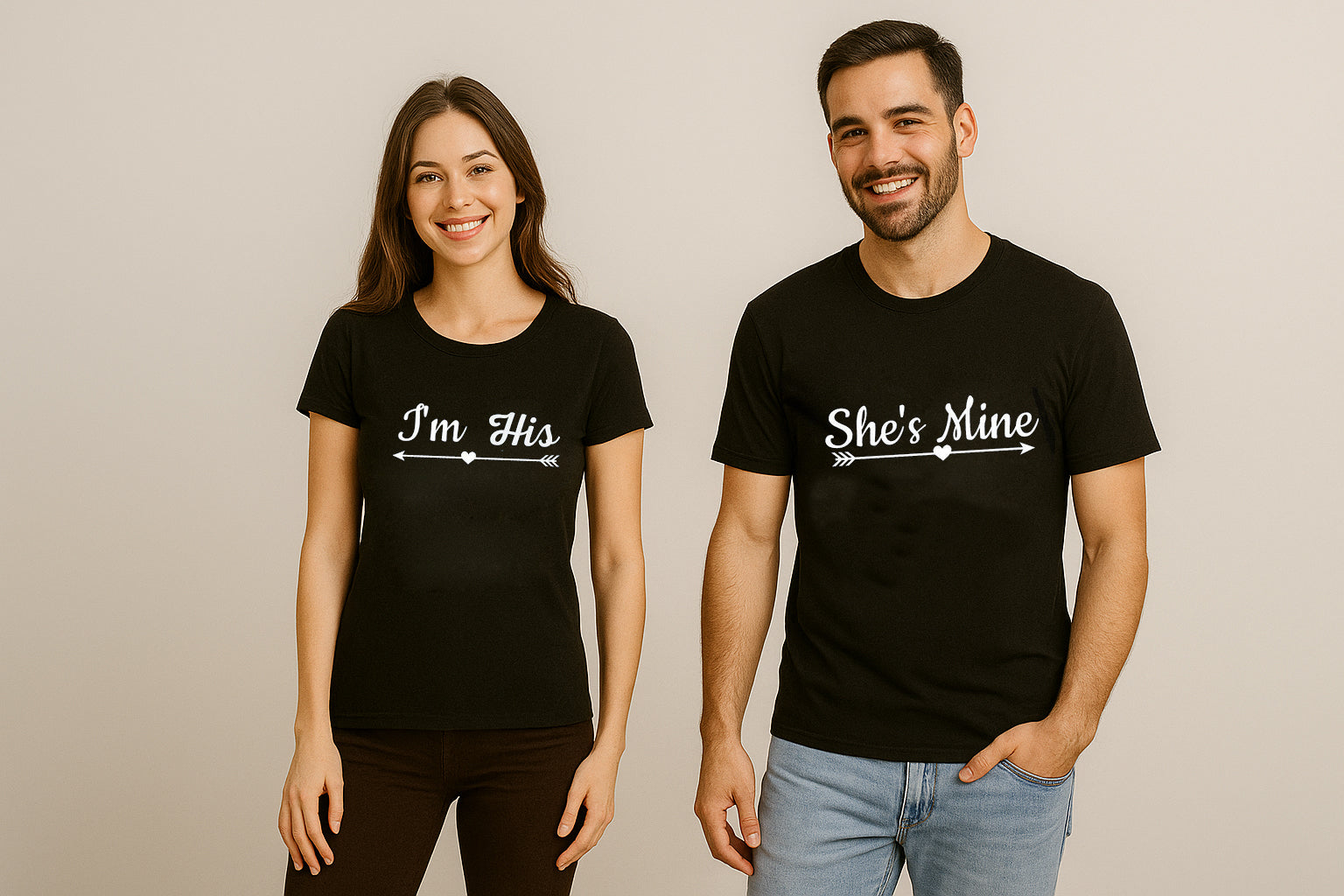 She Is Mine I Am His Couple T Shirt