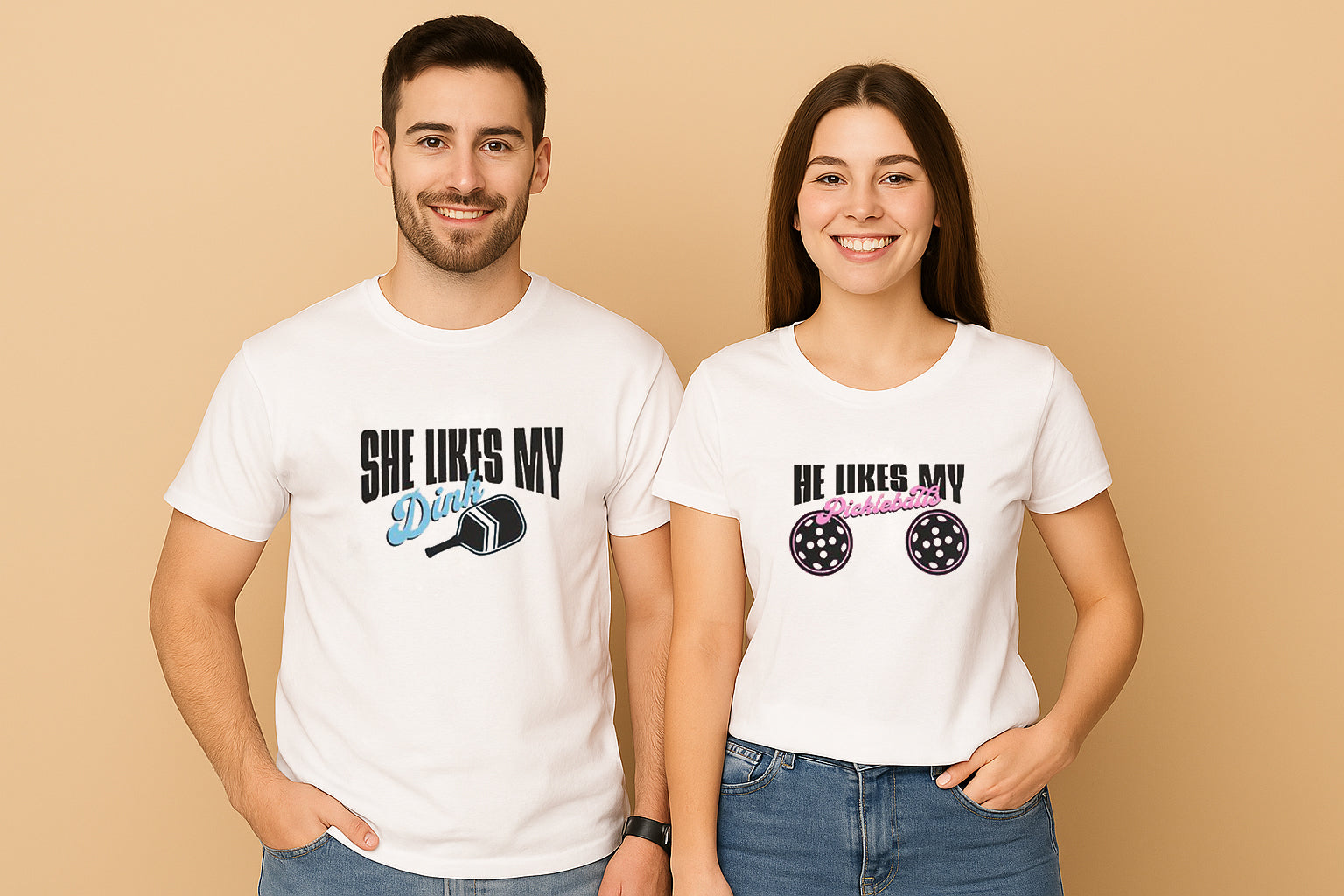 She Likes My Dink Couple T Shirt