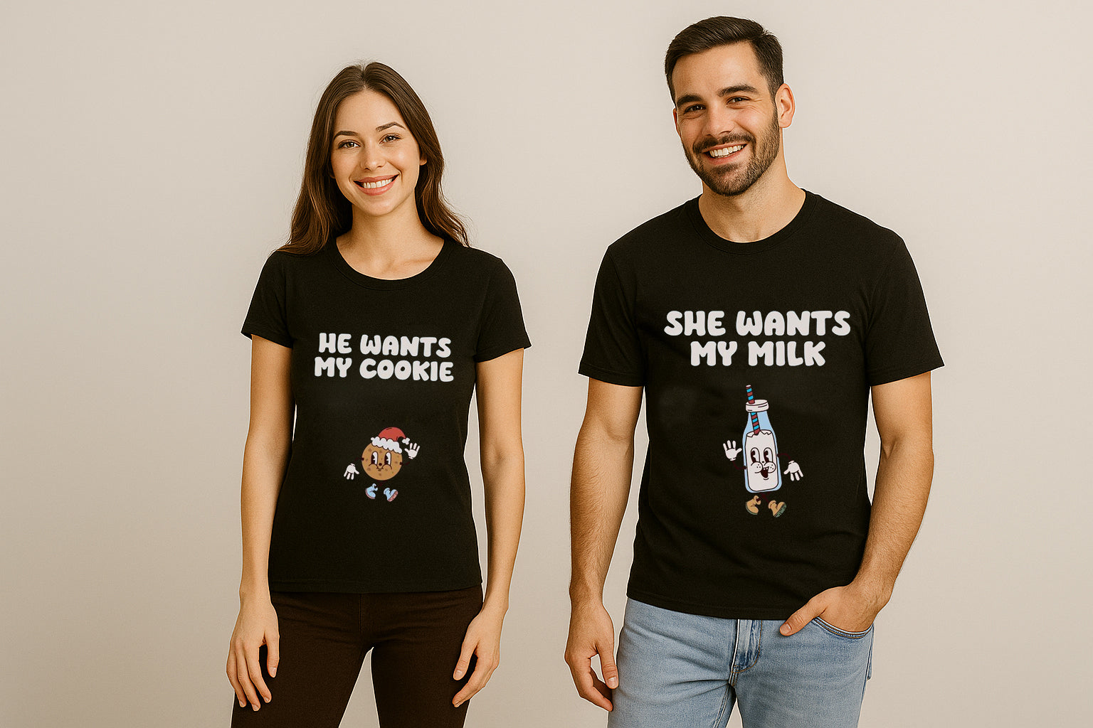 She Wants My Milk He Wants My Cookie Couple T Shirt