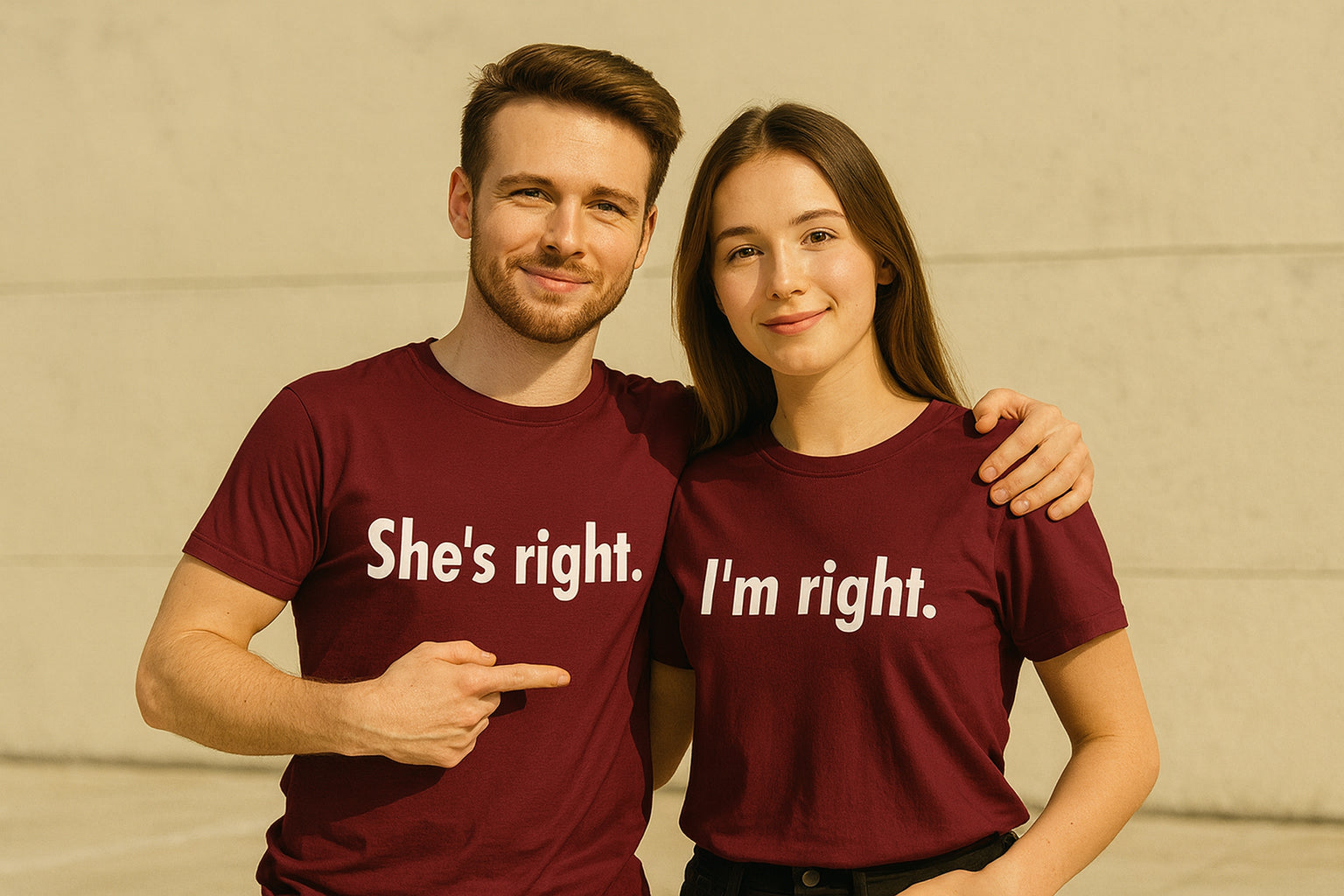 She's Always Right Couple T-Shirt
