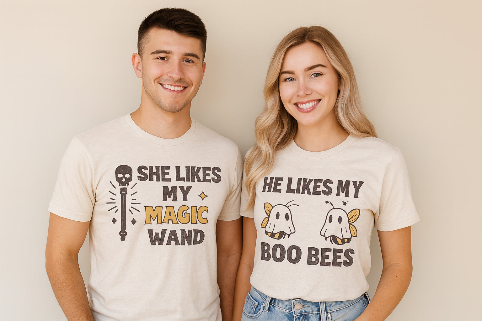 She's Likes My Magic Wand Couple T Shirt