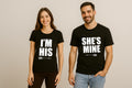 She's Mine Couple Graphic Printed T-Shirt