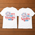 She's My Firecracker I'm His Sparkler 4th Of July Couple T-Shirt