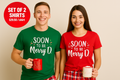 Soon To Be Merry'd Christmas Couple T Shirt