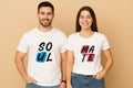 Soul Mate Font Couple T-Shirt
