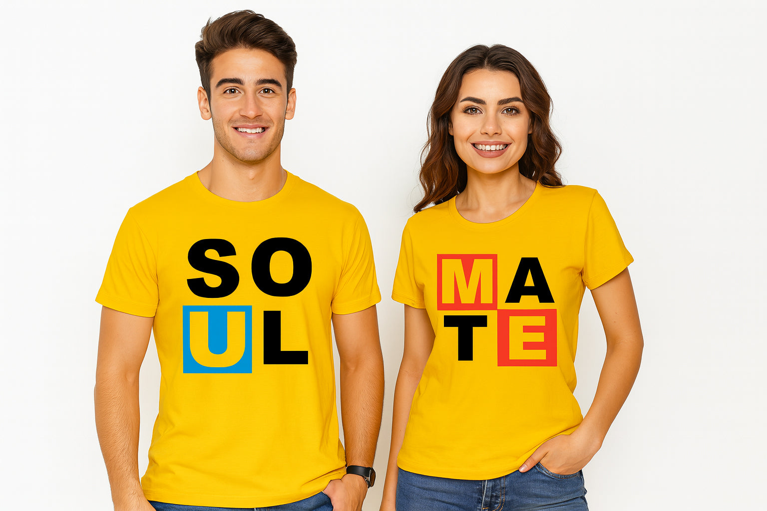 Soul Mate Yellow Couple T-Shirt