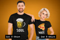 Soulmate Beer And Pizza Couple T Shirt