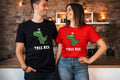 T Rex Christmas Couple T Shirt