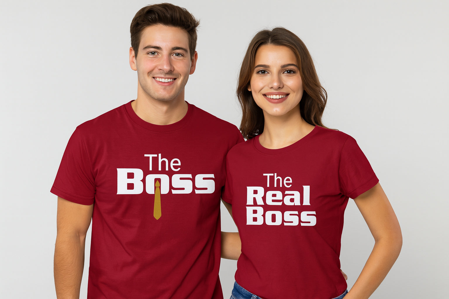 The Boss The Real Boss Couple T-Shirt