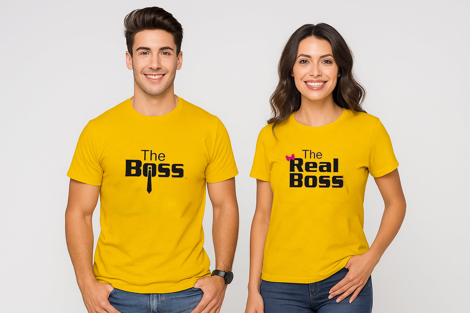 The Boss The Real Boss Couple T Shirt