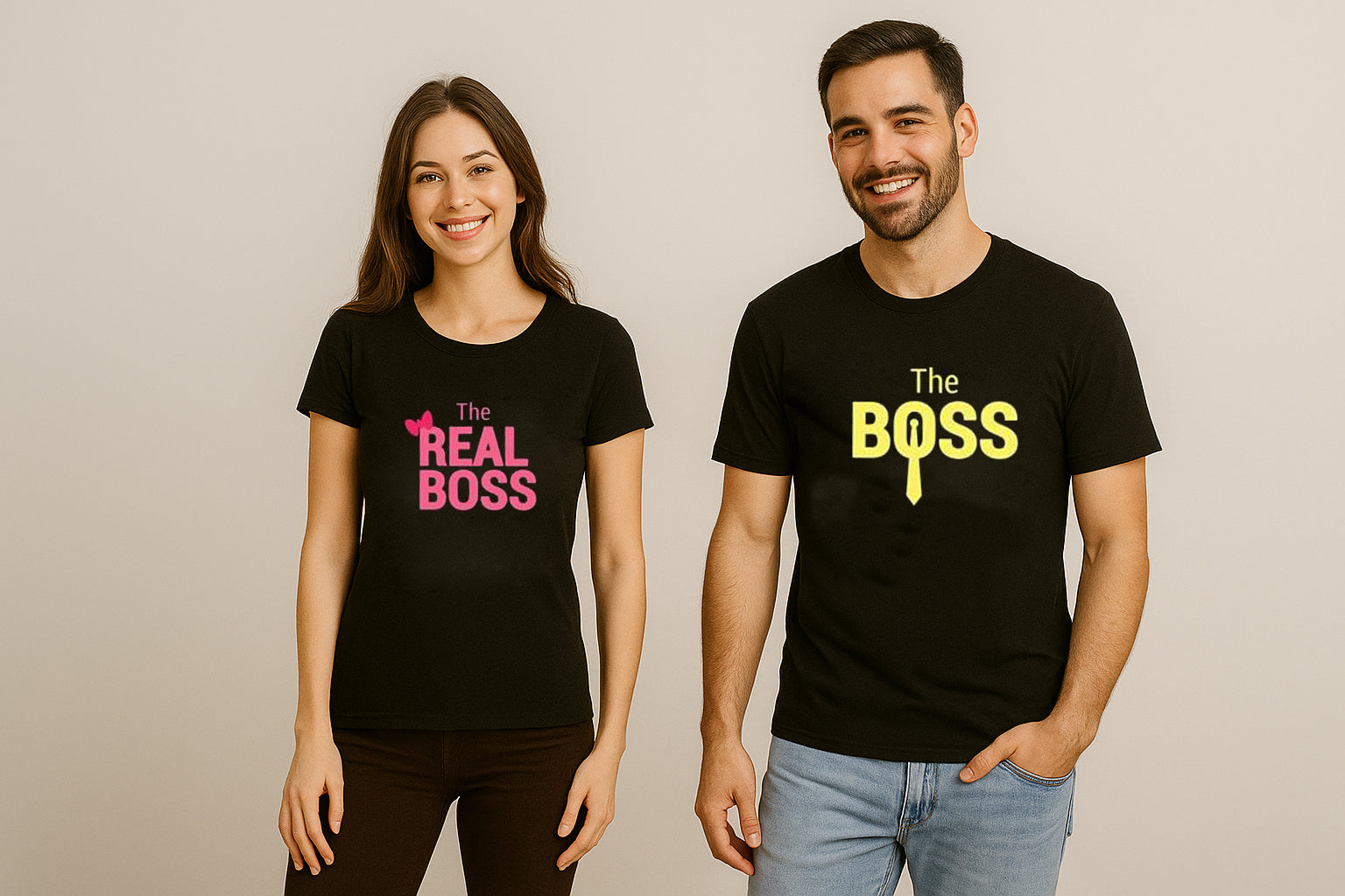 The Boss The Real Boss Couple T Shirt