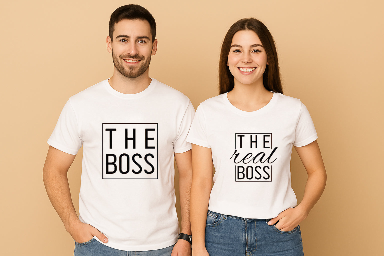 The Boss The Real Boss Couple Tee T-Shirt