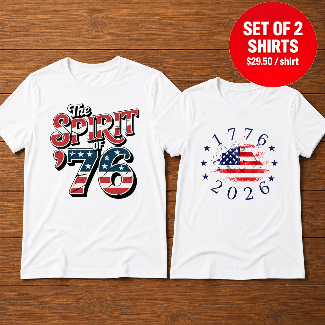 The Spirit Of 76 US Anniversary T-Shirt