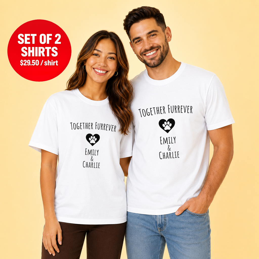 Together Forever Puppy Couple T Shirt