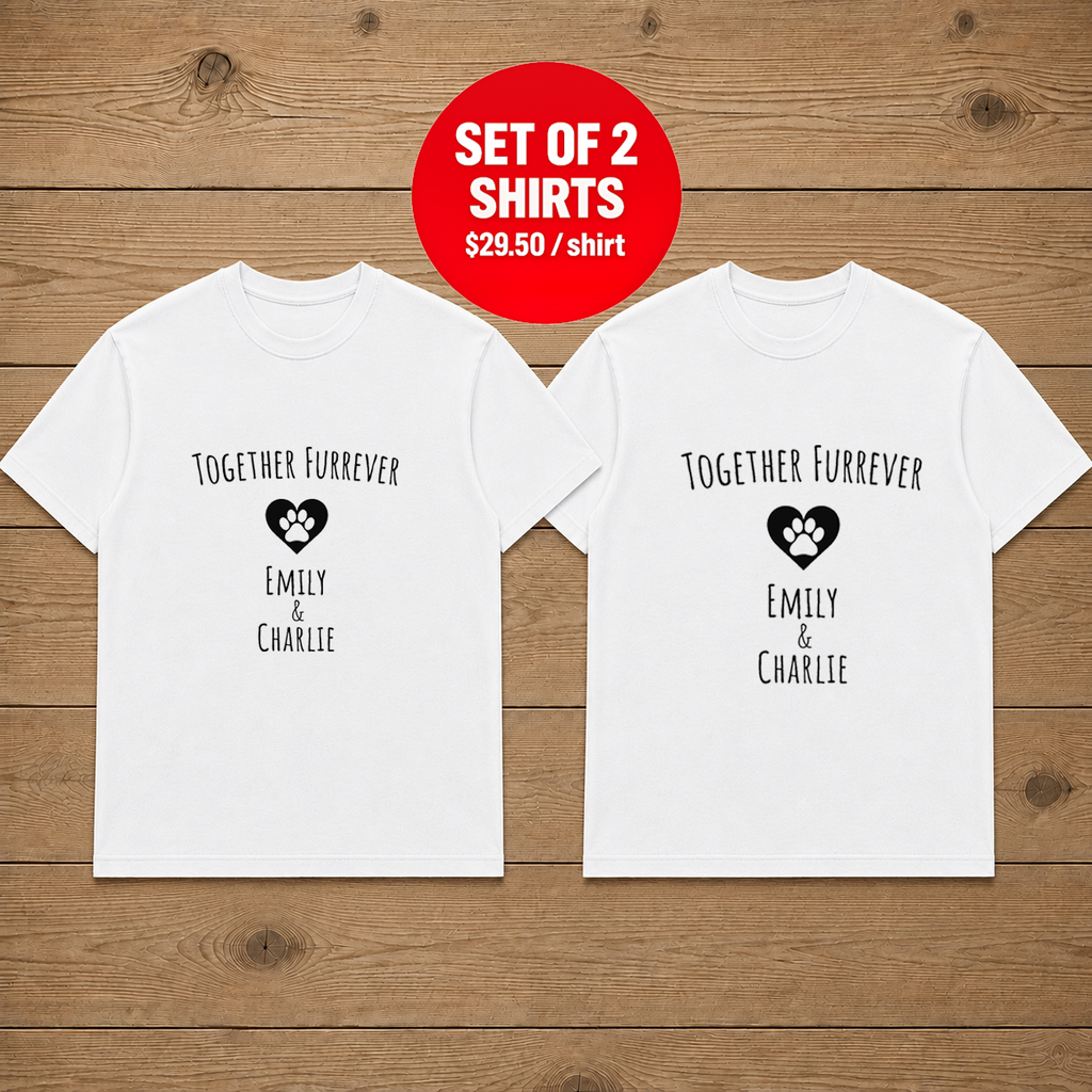 Together Forever Puppy Couple T Shirt