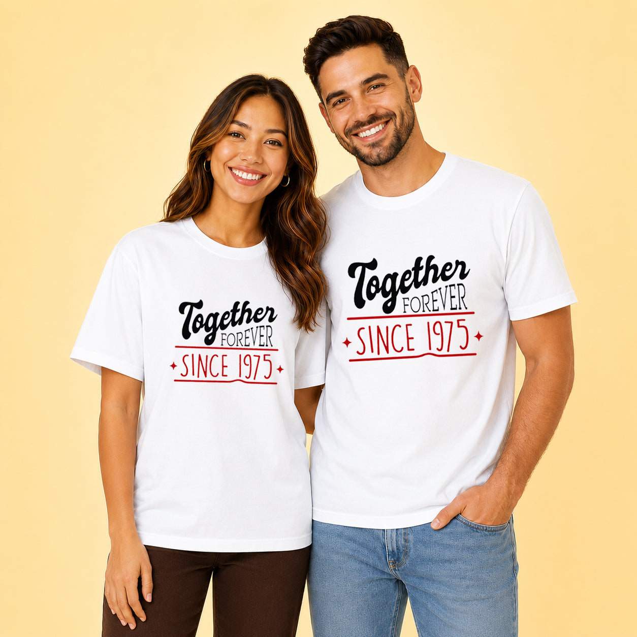Together Forever Since 1975 Couple T Shirt