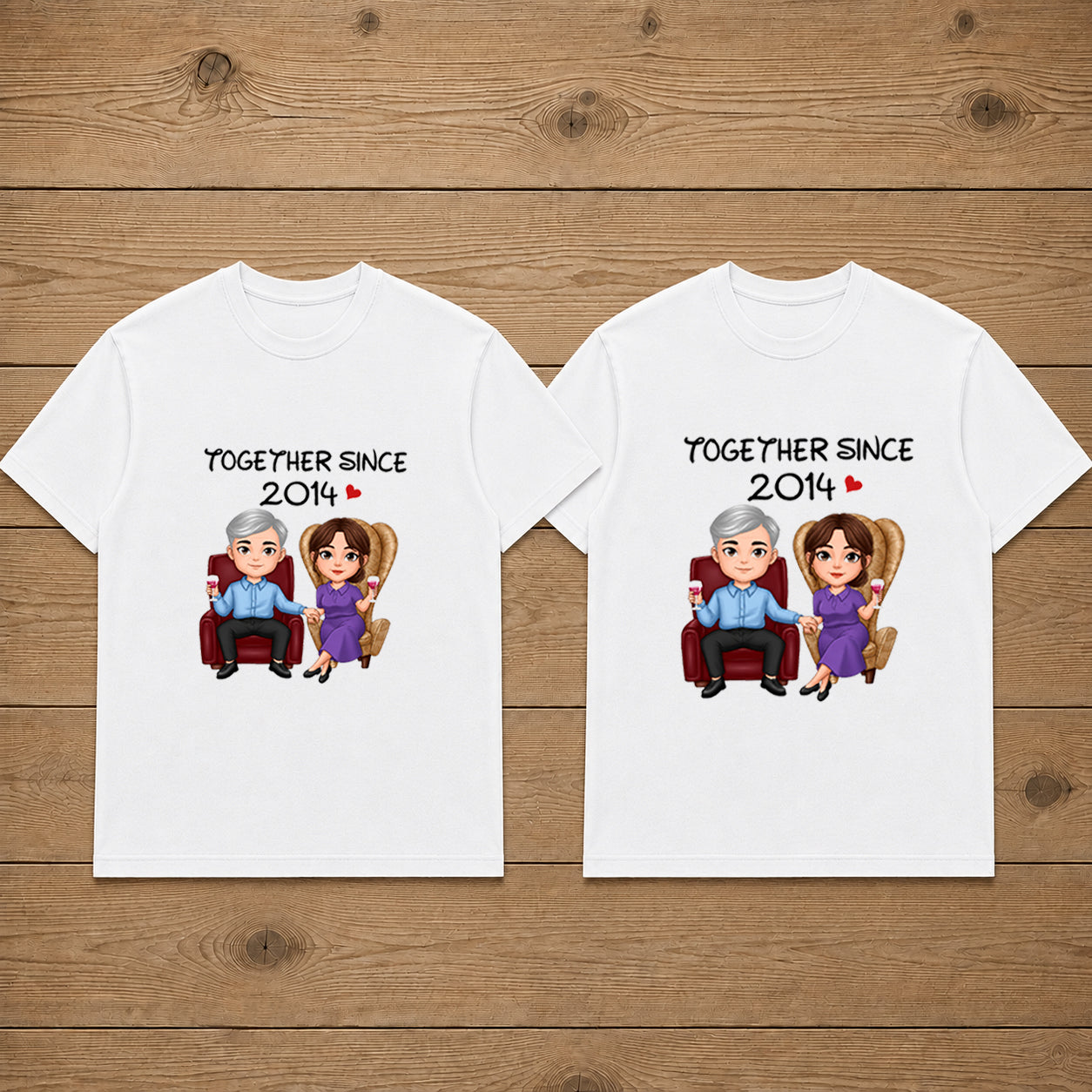 Together Since 2014 Couple T Shirt
