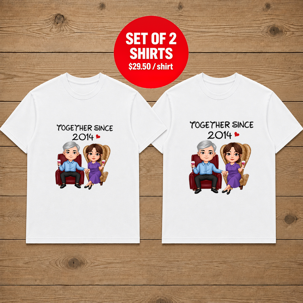Together Since 2014 Couple T Shirt