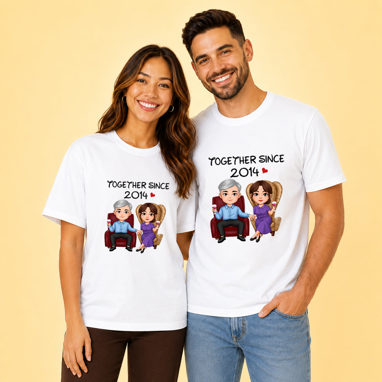 Together Since 2014 Couple T Shirt