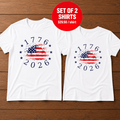 USA Anniversary 1776 2026 Couple T-Shirt